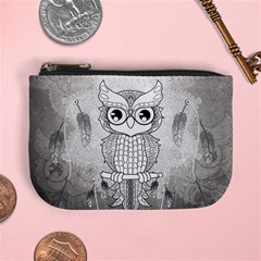 Wonderful Owl, Mandala Design Mini Coin Purses by FantasyWorld7