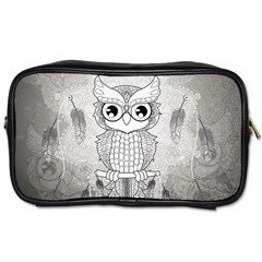 Wonderful Owl, Mandala Design Toiletries Bags by FantasyWorld7