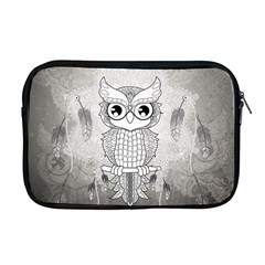 Wonderful Owl, Mandala Design Apple Macbook Pro 17  Zipper Case by FantasyWorld7