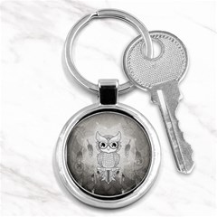 Wonderful Owl, Mandala Design Key Chains (round)  by FantasyWorld7