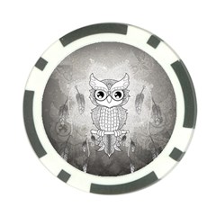 Wonderful Owl, Mandala Design Poker Chip Card Guard (10 Pack) by FantasyWorld7