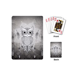 Wonderful Owl, Mandala Design Playing Cards (mini)  by FantasyWorld7