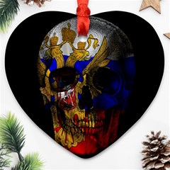 Russian Flag Skull Ornament (heart) by Valentinaart