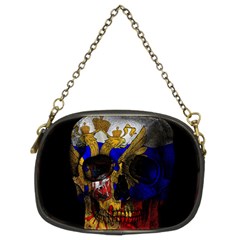 Russian Flag Skull Chain Purses (two Sides)  by Valentinaart