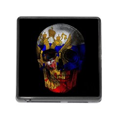 Russian Flag Skull Memory Card Reader (square) by Valentinaart