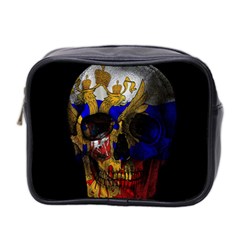 Russian Flag Skull Mini Toiletries Bag 2-side by Valentinaart