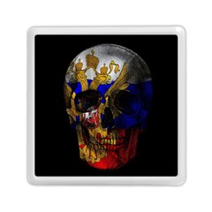 Russian Flag Skull Memory Card Reader (square)  by Valentinaart