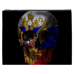 Russian Flag Skull Cosmetic Bag (xxxl)  by Valentinaart