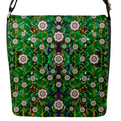 Pearl Flowers In The Glowing Forest Flap Messenger Bag (s) by pepitasart