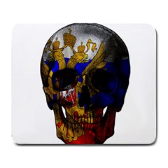 Russian Flag Skull Large Mousepads by Valentinaart