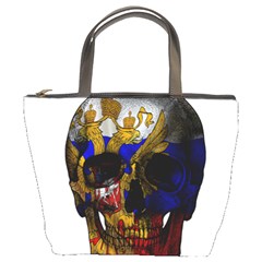 Russian Flag Skull Bucket Bags by Valentinaart