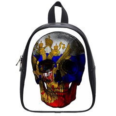 Russian Flag Skull School Bags (small)  by Valentinaart