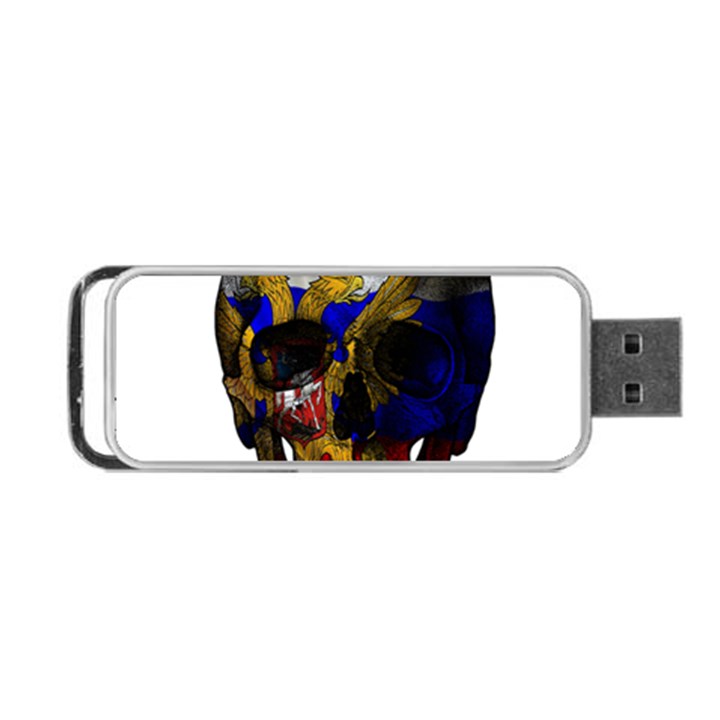 Russian flag skull Portable USB Flash (One Side)