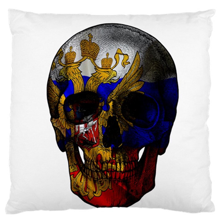 Russian flag skull Standard Flano Cushion Case (One Side)