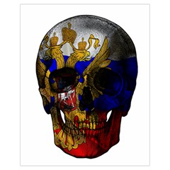 Russian Flag Skull Drawstring Bag (small) by Valentinaart