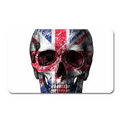 Uk Flag Skull Magnet (rectangular) by Valentinaart