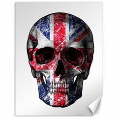 Uk Flag Skull Canvas 12  X 16   by Valentinaart