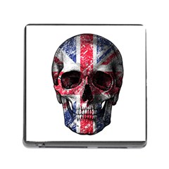 Uk Flag Skull Memory Card Reader (square) by Valentinaart