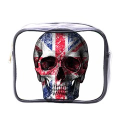 Uk Flag Skull Mini Toiletries Bags by Valentinaart