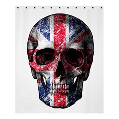 Uk Flag Skull Shower Curtain 60  X 72  (medium)  by Valentinaart