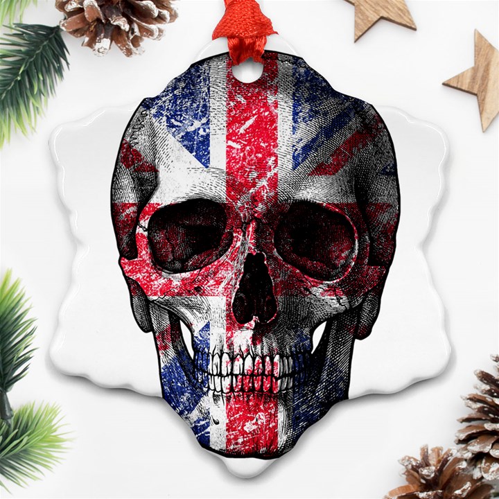 UK flag skull Ornament (Snowflake)