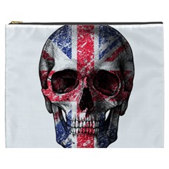 Uk Flag Skull Cosmetic Bag (xxxl)  by Valentinaart