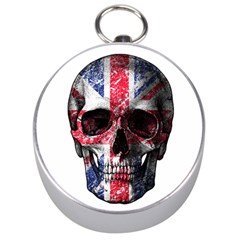 Uk Flag Skull Silver Compasses by Valentinaart