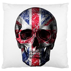 Uk Flag Skull Standard Flano Cushion Case (one Side) by Valentinaart