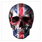 UK flag skull Large Satin Scarf (Square) Front