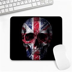 Uk Flag Skull Large Mousepads by Valentinaart