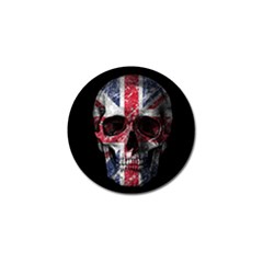 Uk Flag Skull Golf Ball Marker by Valentinaart