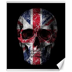 Uk Flag Skull Canvas 8  X 10  by Valentinaart