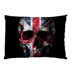 Uk Flag Skull Pillow Case by Valentinaart