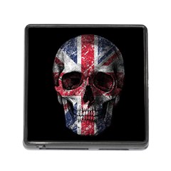 Uk Flag Skull Memory Card Reader (square) by Valentinaart