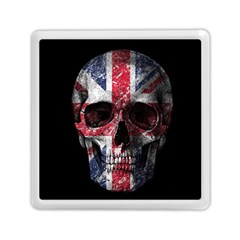 Uk Flag Skull Memory Card Reader (square)  by Valentinaart