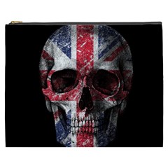 Uk Flag Skull Cosmetic Bag (xxxl)  by Valentinaart