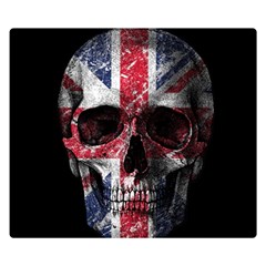 Uk Flag Skull Double Sided Flano Blanket (small)  by Valentinaart