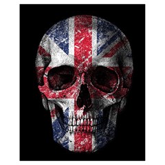 Uk Flag Skull Drawstring Bag (small) by Valentinaart