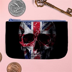 Uk Flag Skull Large Coin Purse by Valentinaart