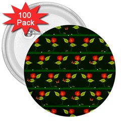 Plants And Flowers 3  Buttons (100 Pack)  by linceazul