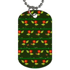 Plants And Flowers Dog Tag (one Side) by linceazul