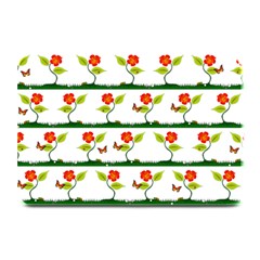 Plants And Flowers Plate Mats by linceazul