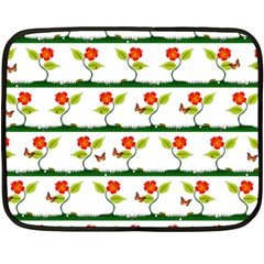 Plants And Flowers Fleece Blanket (mini) by linceazul