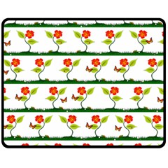 Plants And Flowers Fleece Blanket (medium)  by linceazul