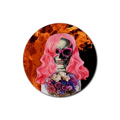 Bride From Hell Rubber Round Coaster (4 Pack)  by Valentinaart