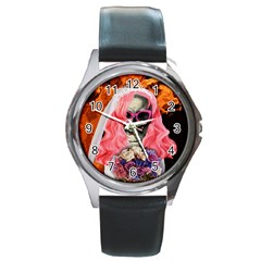 Bride From Hell Round Metal Watch by Valentinaart