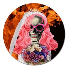 Bride From Hell Magnet 5  (round) by Valentinaart