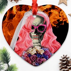 Bride From Hell Heart Ornament (two Sides) by Valentinaart