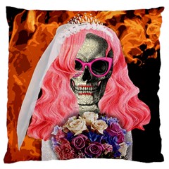 Bride From Hell Large Cushion Case (one Side) by Valentinaart