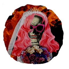 Bride From Hell Large 18  Premium Round Cushions by Valentinaart